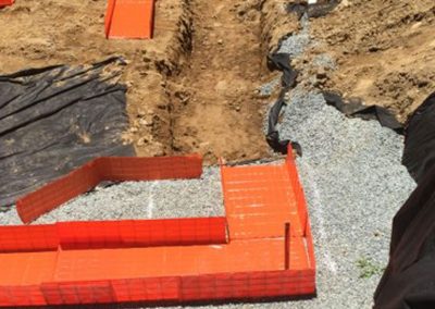 Bad trench? No problem! With Novoform™ you will always use just the right amount of concrete you need, no more overfilling or uneven foundations! – North Carolina